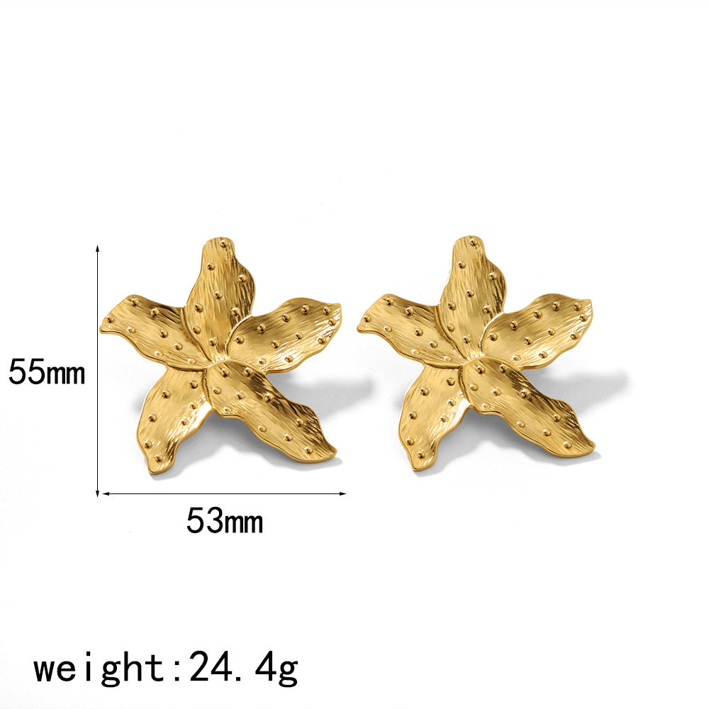 Flower Niche High-grade Butterfly Stainless Steel Earrings