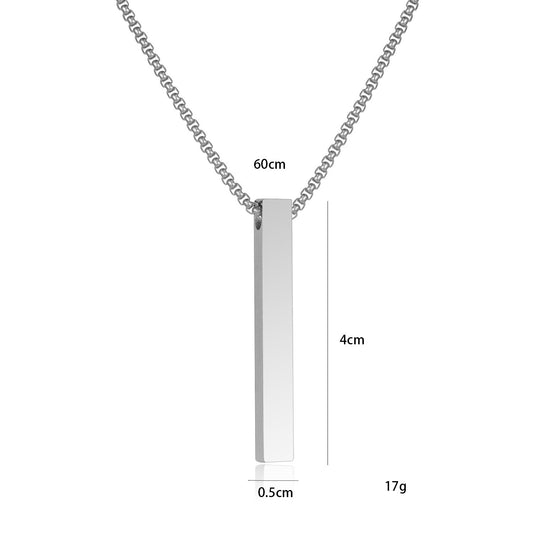 Simple Style Metal Strip Stainless Steel Trendy Hip Necklaces