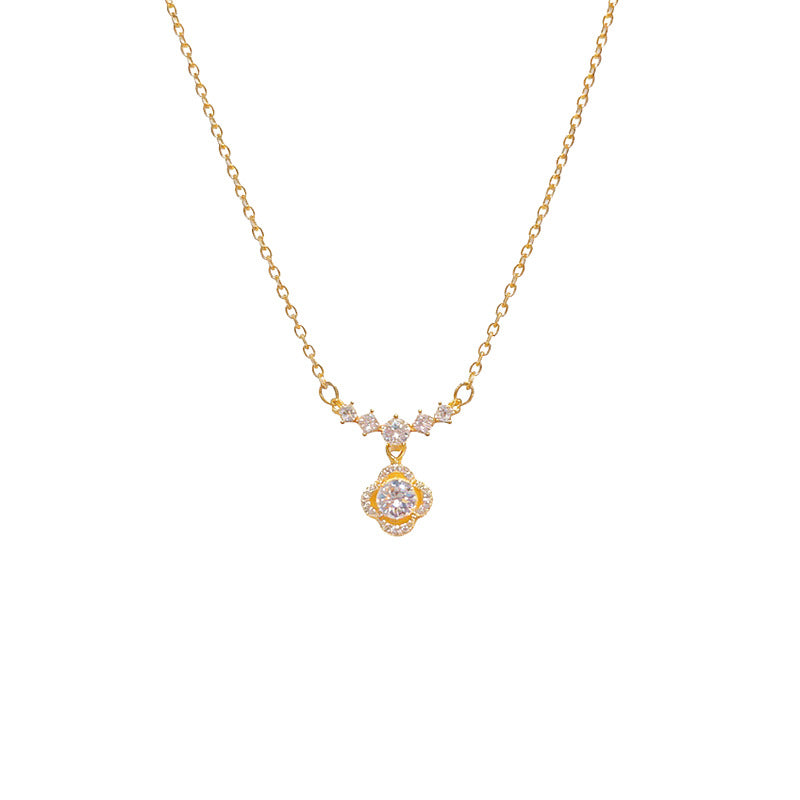 Women's Flash Zircon Artsy Design Exquisite Versatile Necklace