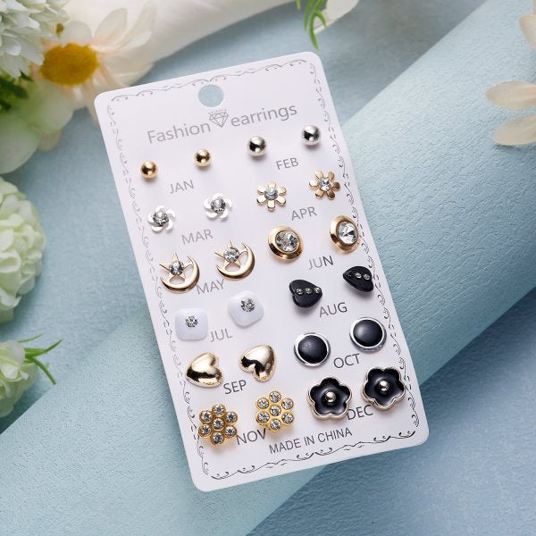 Flower Combination Card Suit Personality Multiple Rings