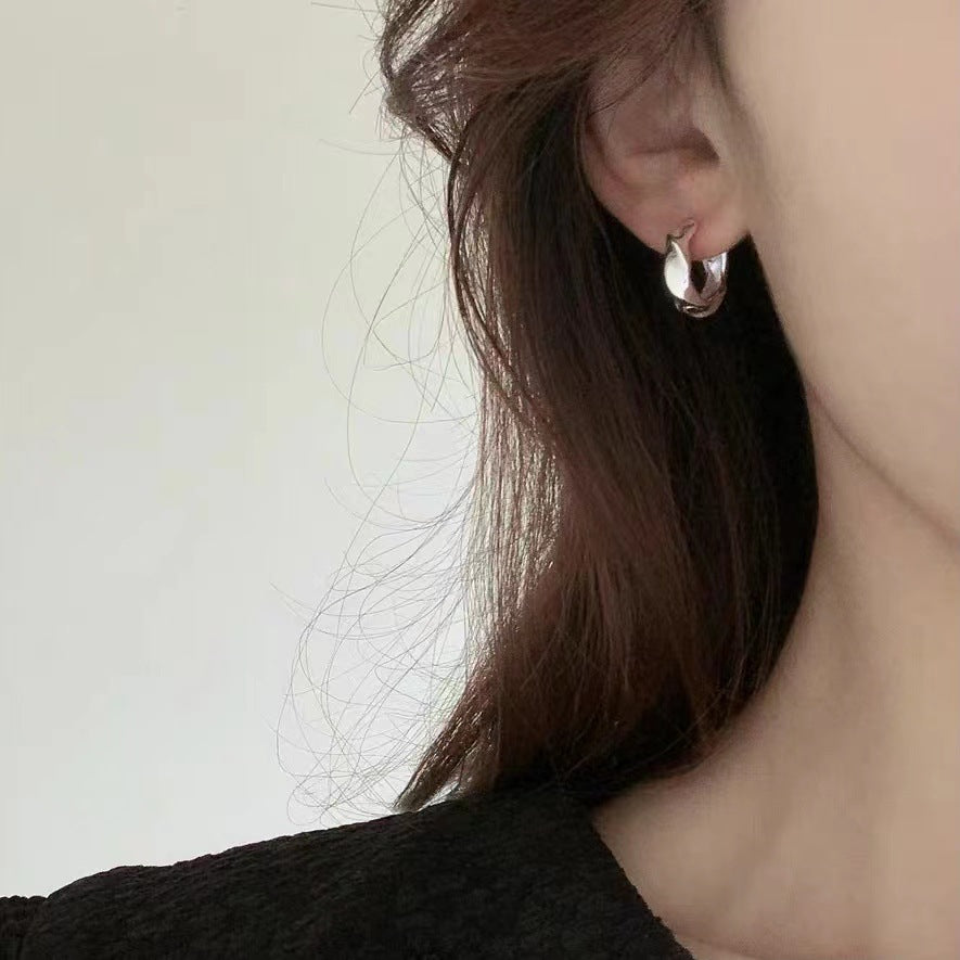 Fashion Minimalist Style Irregular Geometric Texture Earrings