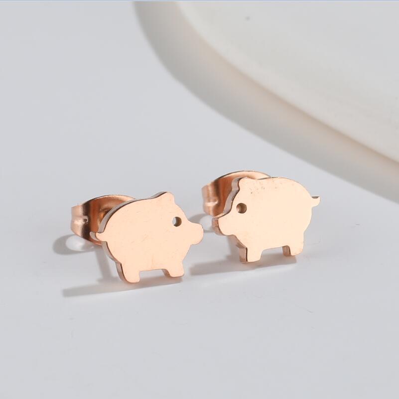 Stainless Steel Zodiac Animal Fashion Pig Rings