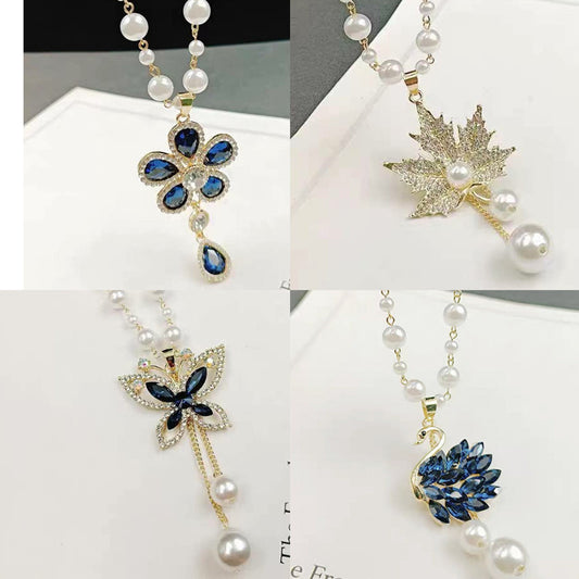 Women's Pearl Sweater Chain Long Design Niche Necklaces