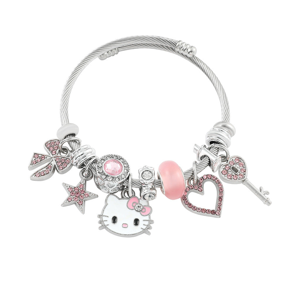 Cute Fashion Cat String Beads Open-ended Bracelets