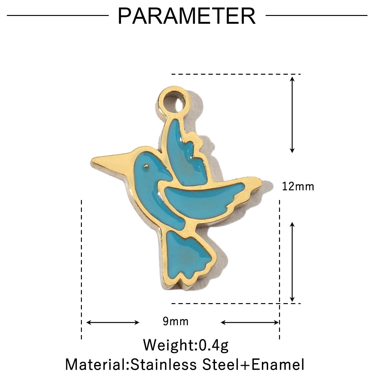 Flower Fish Colorful Oil Titanium Steel Female Angel Pendants