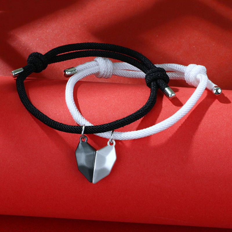 Suction Package Black White Stone Long-distance Bracelets