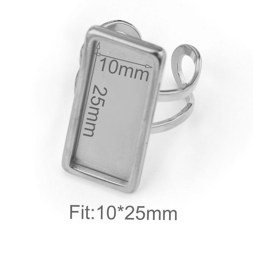 Stainless Steel Adjustable Round Tray Square Ring