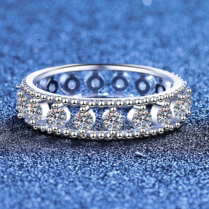 Women's Diamond Sterling Sier Moissanite Affordable Luxury Rings