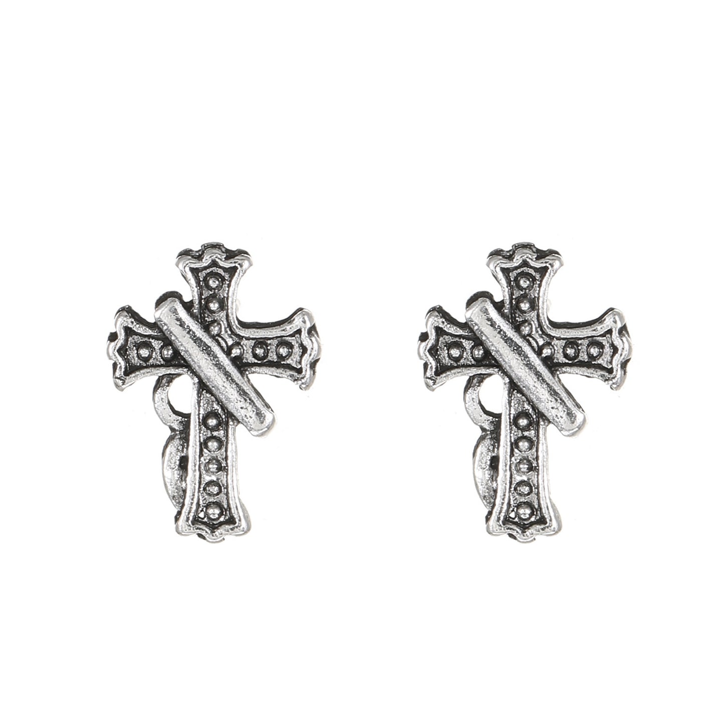 Women's Gothic Dark Diamond Cross Style Graceful Earrings