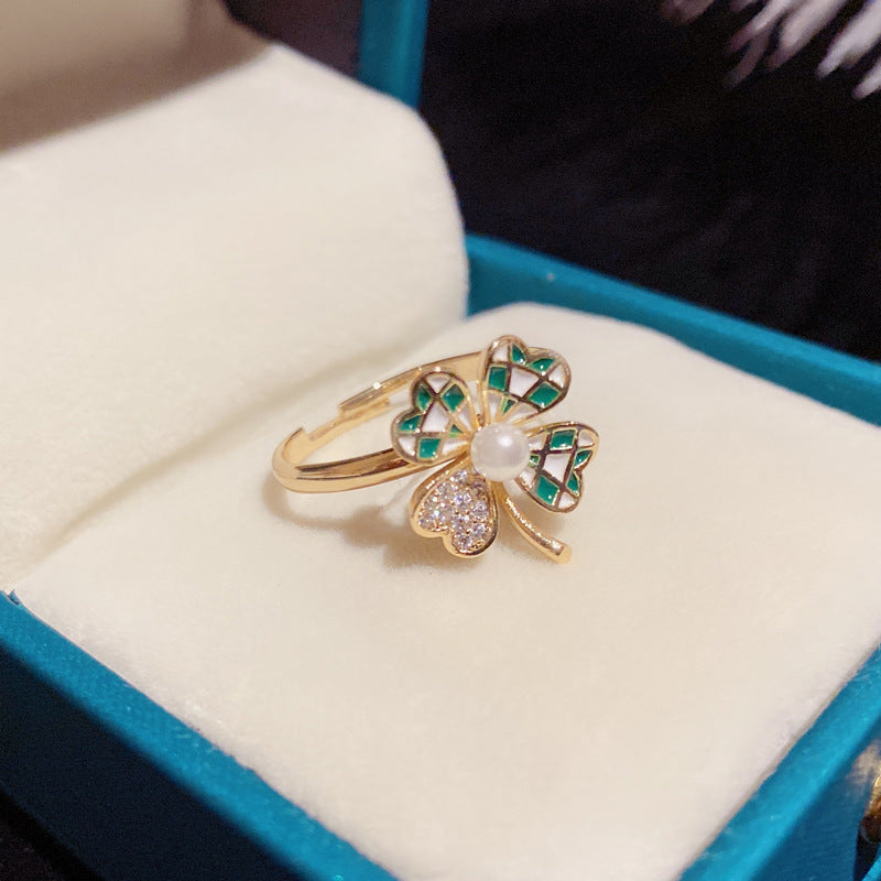 High-grade Open Female Trendy Cold Simple Rings