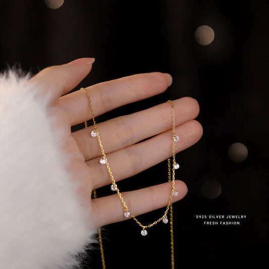 Women's Zircon Water Drops For Affordable Luxury Fashion Simple Cold Necklaces