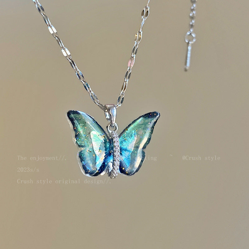 Women's Korean Mori Shell Butterfly Light Luxury Temperament Necklaces