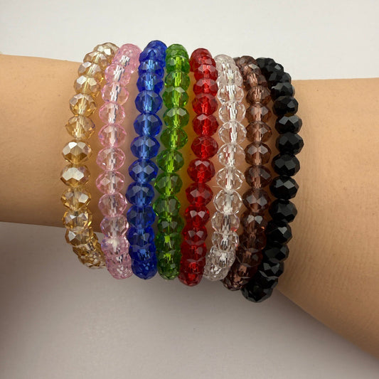 Women's Popular Diamond Crystal String Beads Multicolor Minimalism Fashion Bracelets
