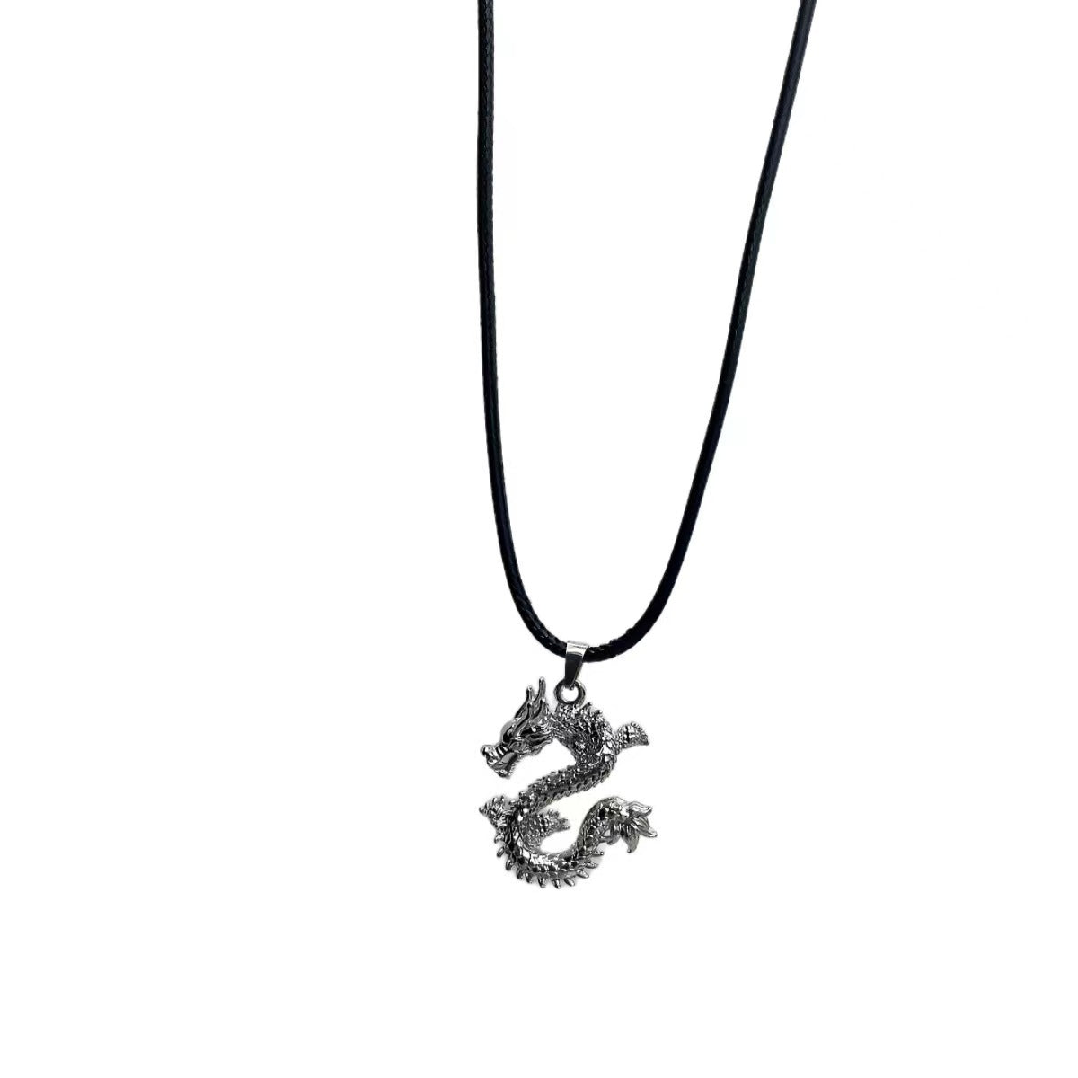 Women's & Men's Chinese Style Dragon Zodiac Golden Niche Necklaces