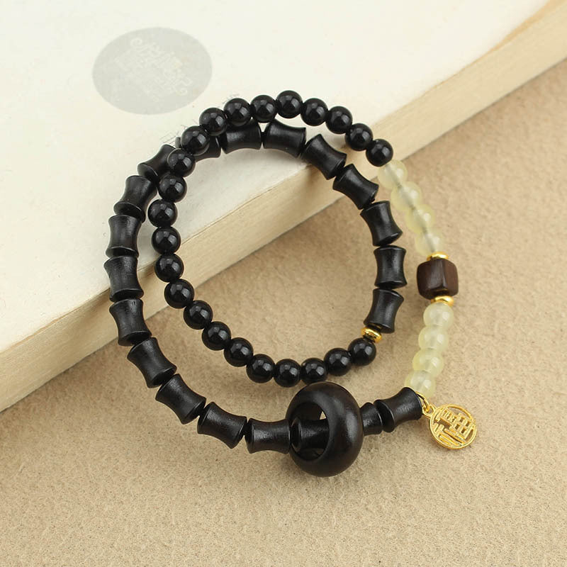 Women's & Men's Multi Jewels Ebony Cat Catch Bodhi Bracelets