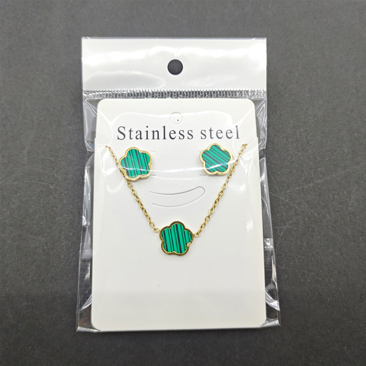 Clover Elegant Flower Simple Light Luxury Fashion High Sense Na Jewelry Set