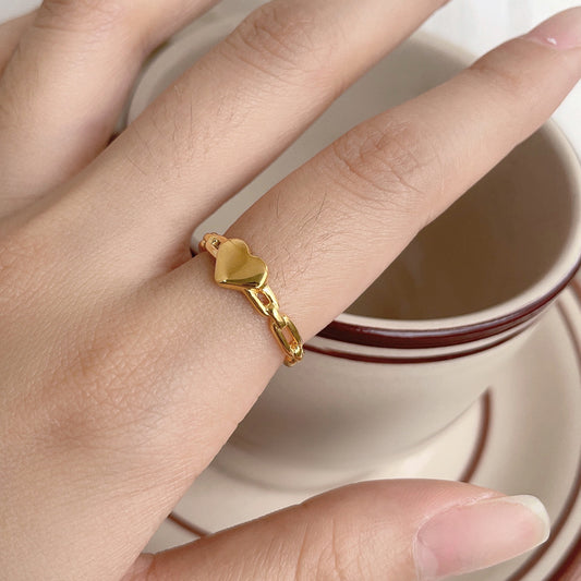 Design Hollow Gold Plated Fashion Geometric Rings