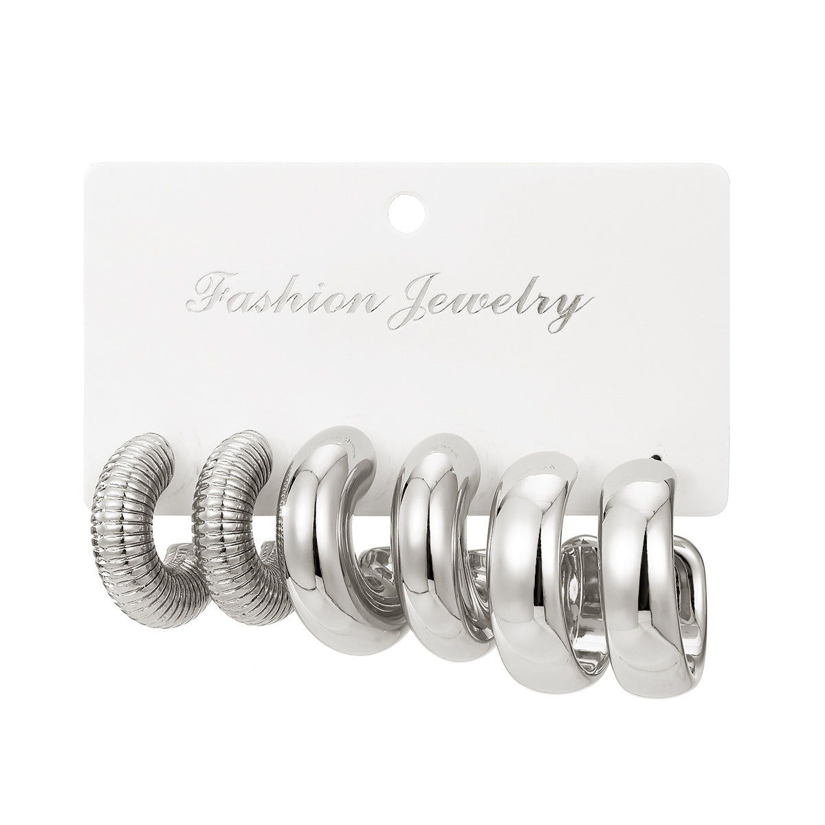 Creative Fashion Flattering Electroplated Shaped Twist Earrings