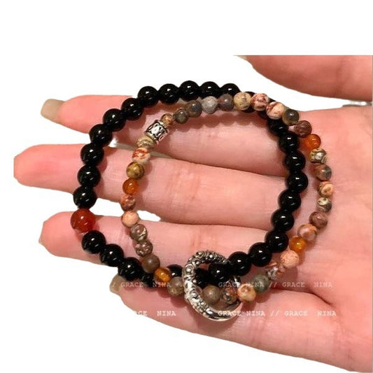 Women's Style Lucky Bag Glass Beaded Fashionable Bracelets