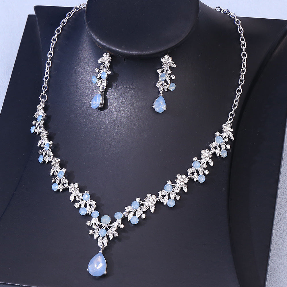Bridal Rhinestone Ornament Fashion Water Drop Necklaces