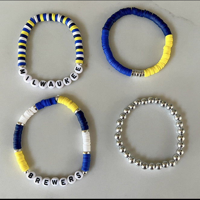 Personality Team Professional Baseball League Letter Bracelets