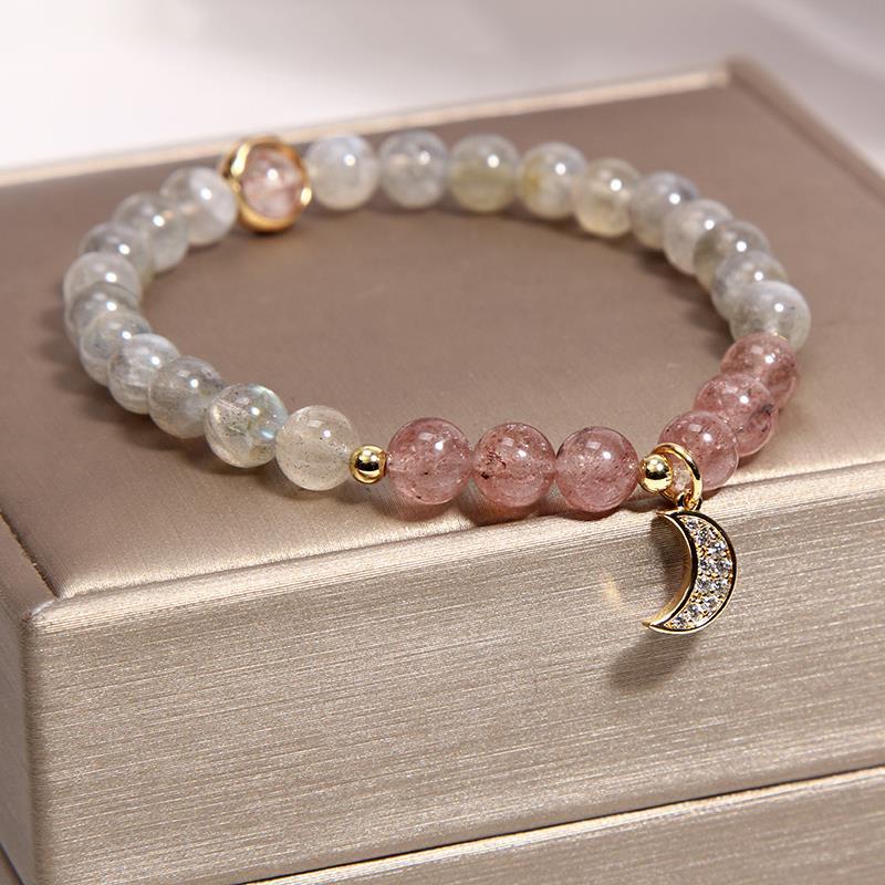 Women's Natural Garnet Crystal Jewelry Girlfriend Gifts Bracelets