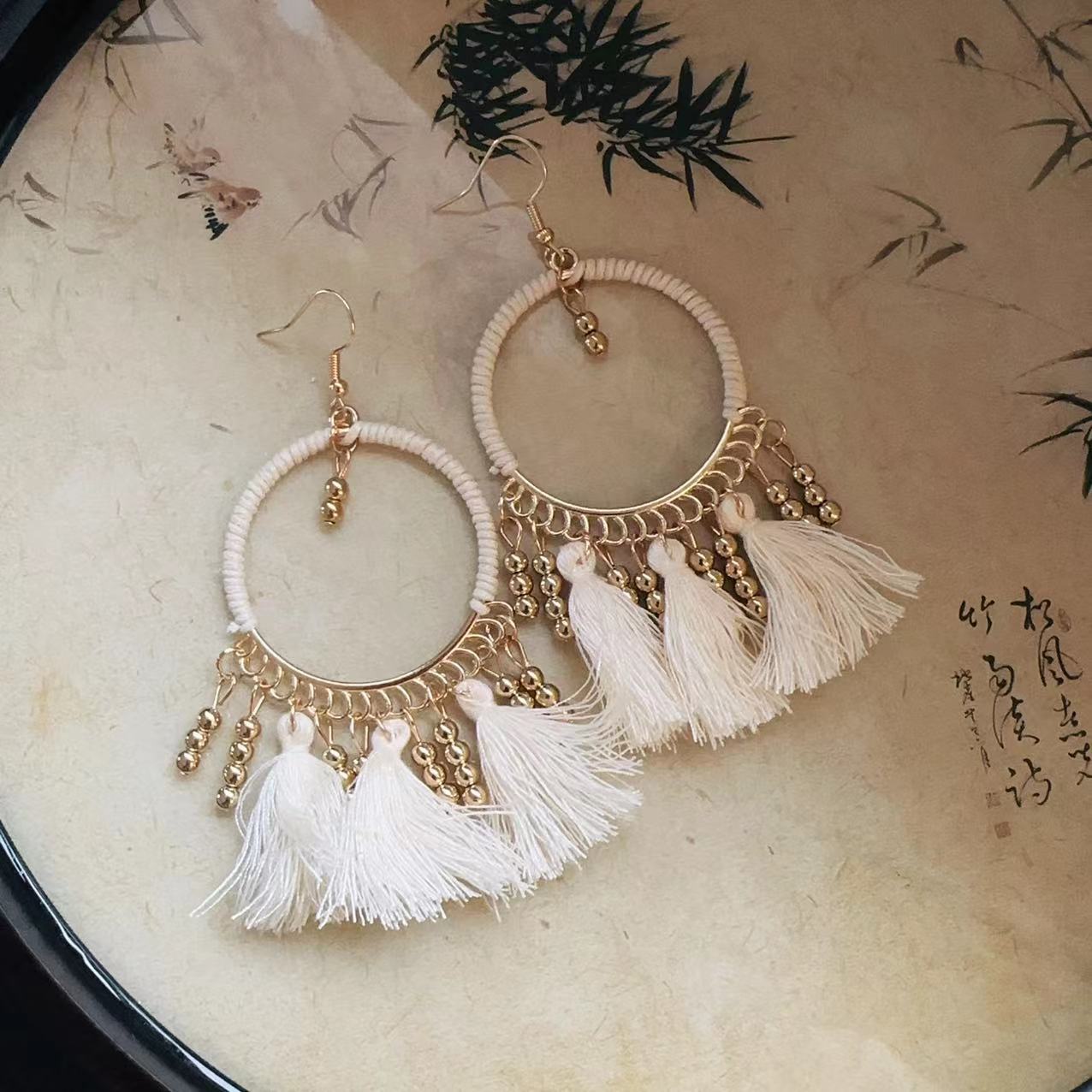 Tassel Niche Ethnic Style Ear Hook Temperament Earrings