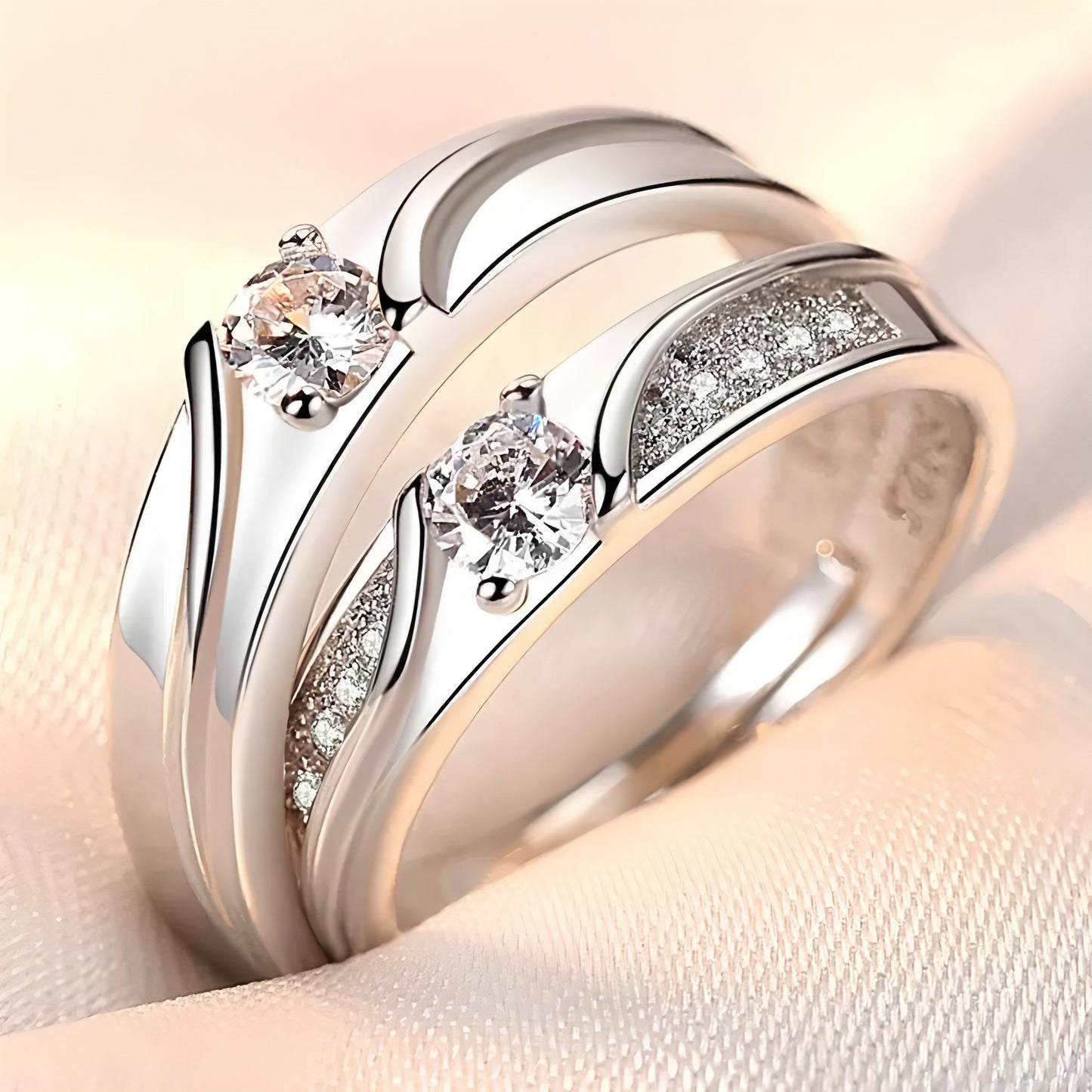 Eternal Oath Couple Niche Open Gift For Rings