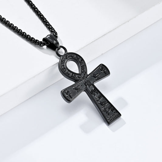 Ancient Egyptian Symbol Cross Titanium Steel Christmas Pendants