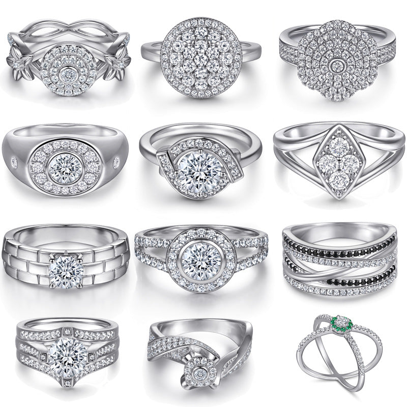 Sier Zircon Pearl Female Niche High Rings