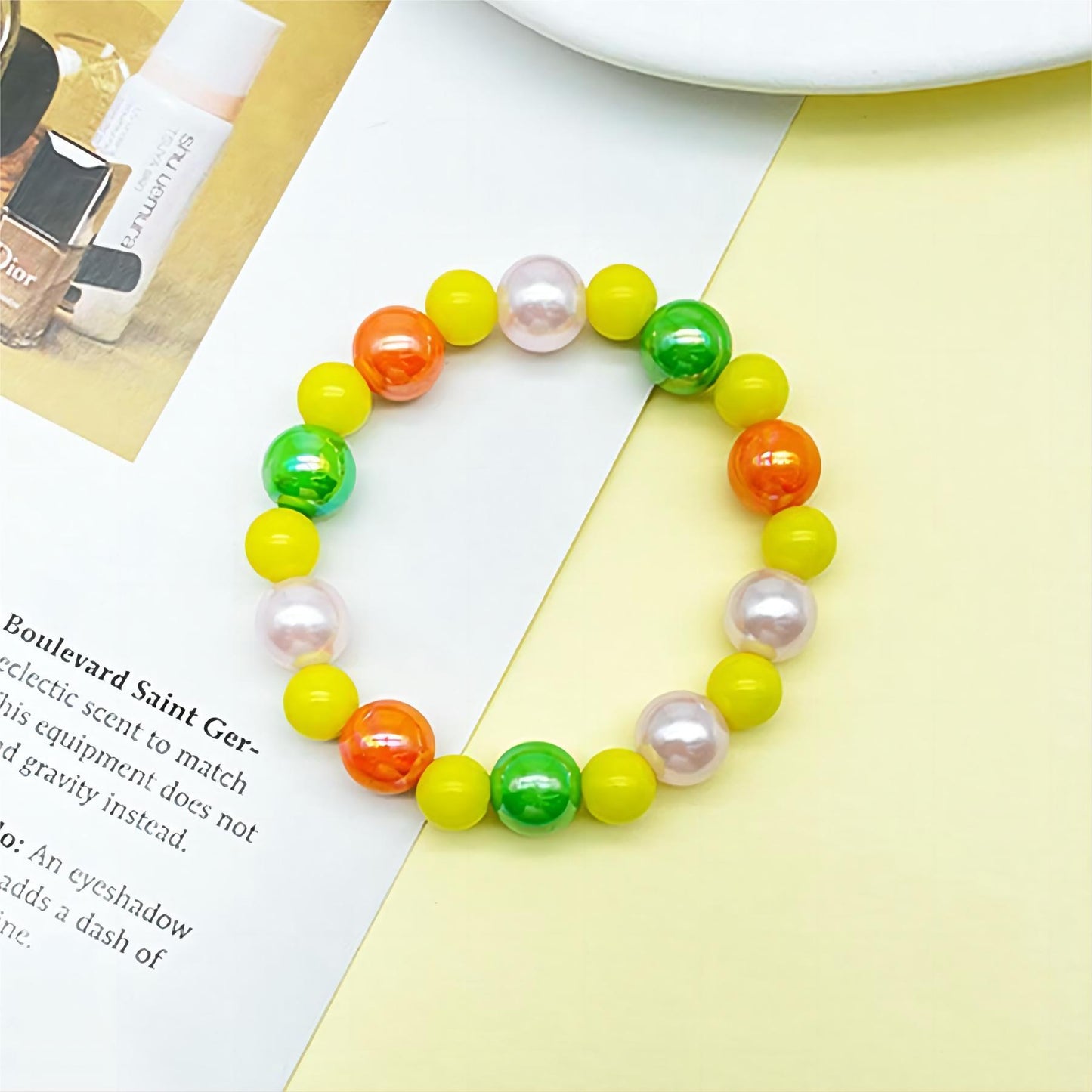 Beaded Pearl Acrylic Candy Summer Female Bracelets