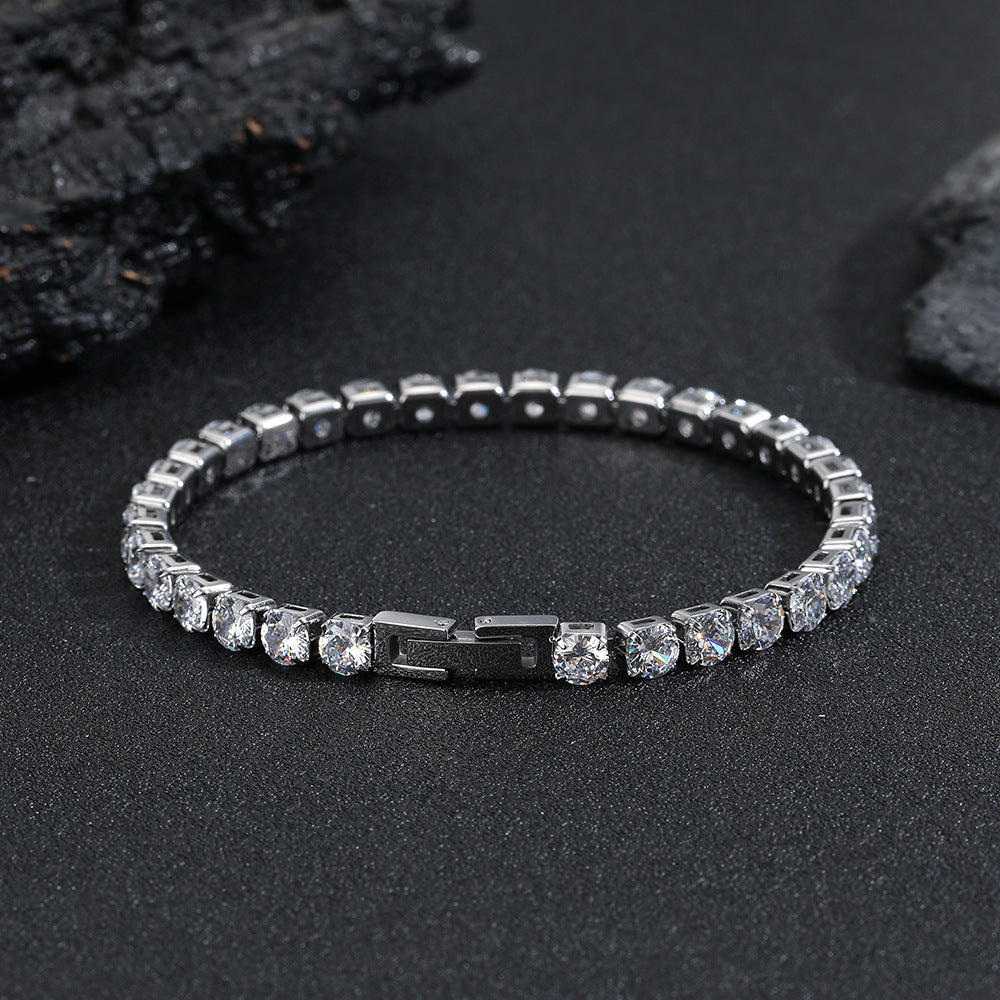 Women's & Men's No Fading Single Row Diamond Full Bracelets