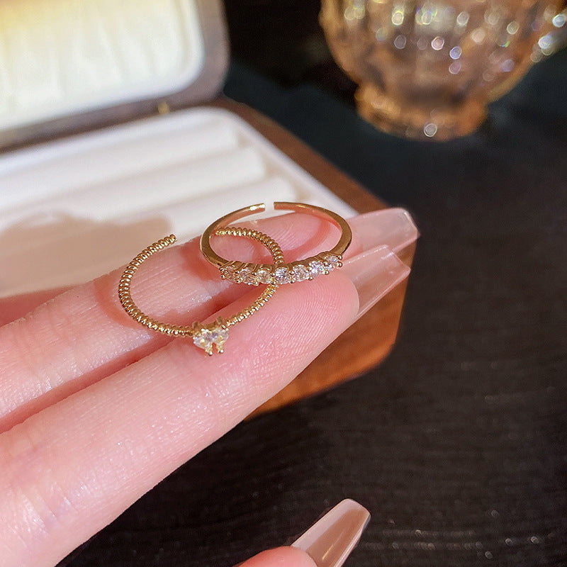 Style Retro Set Female Niche High-grade Rings