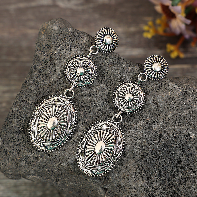 Vintage Bohemian Ethnic Style Pumpkin Pattern Earrings
