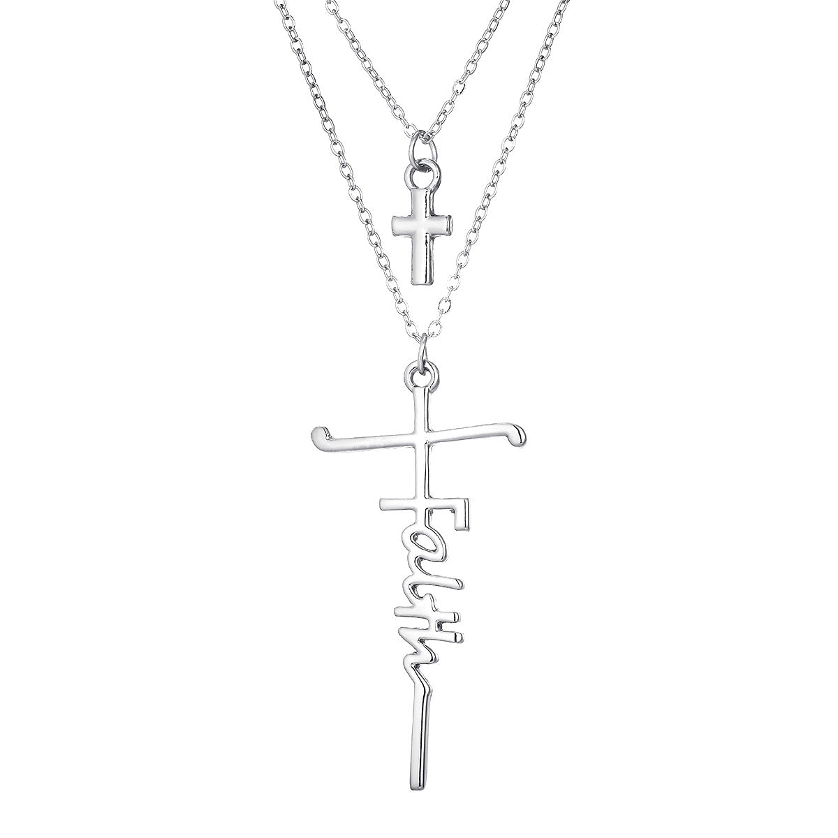 Artificial Short Pearl Creative Cross Retro Necklaces