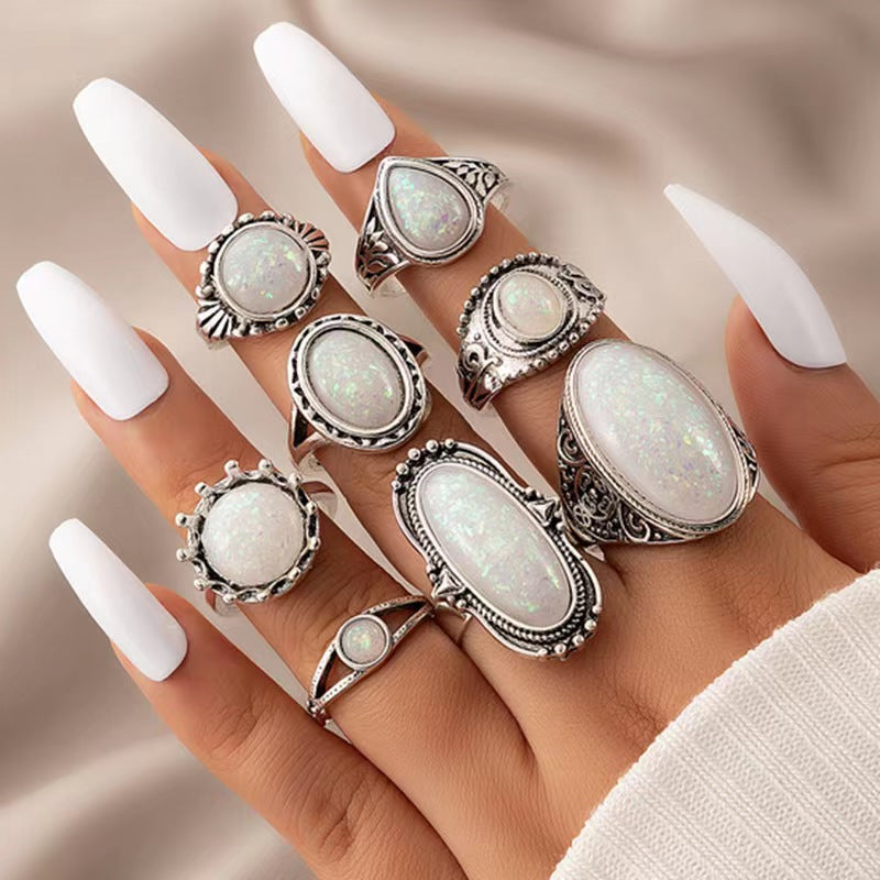 Creative Retro Dark Personality Spider Snake Bat Skull Double-headed Hip Rings