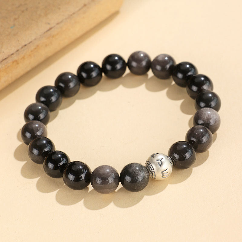 Sier Bead Proverb Beaded Couple Female Bracelets
