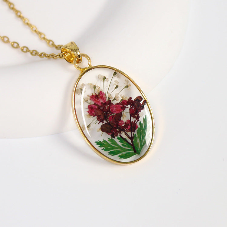 Flower Female Style Niche Preserved Fresh Necklaces