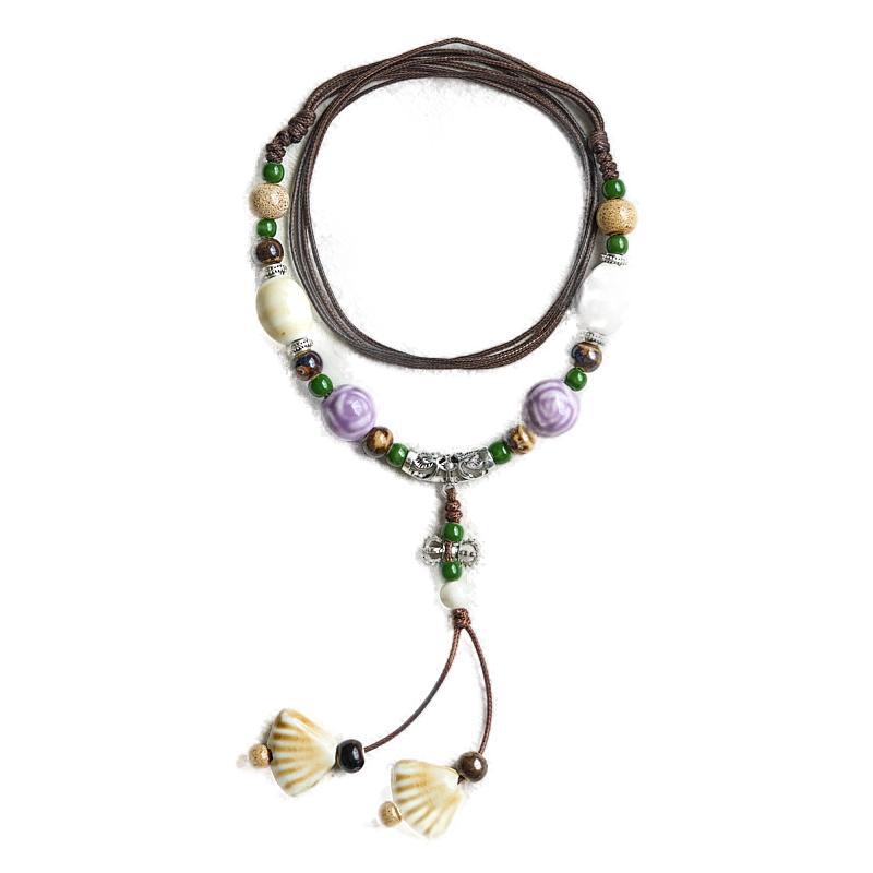 Women's Accessories Ceramic Ornament Summer Ancient Style Necklaces