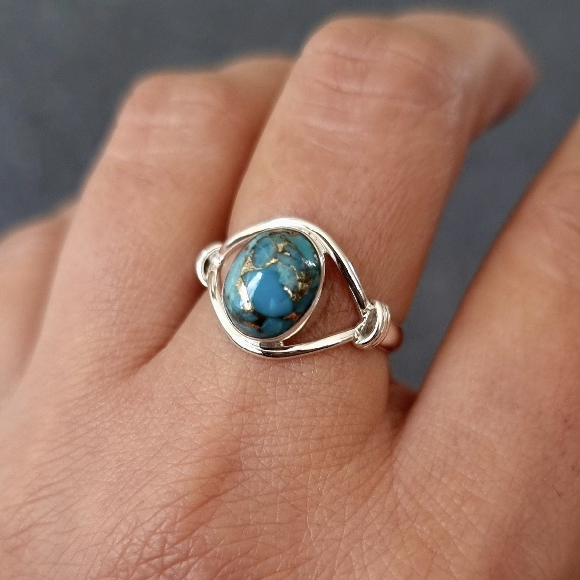 Women's Turquoise Unique Simple Fashion Accessories Handmade Rings
