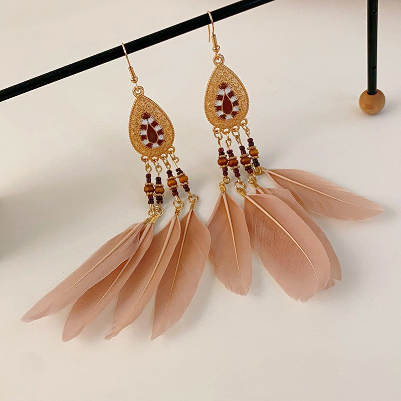 Tassel Niche Ethnic Style Ear Hook Temperament Earrings