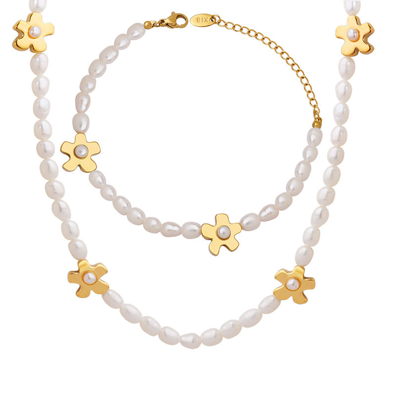 Ferris Wheel Personalized Flower Baroque Freshwater Jewelry Set