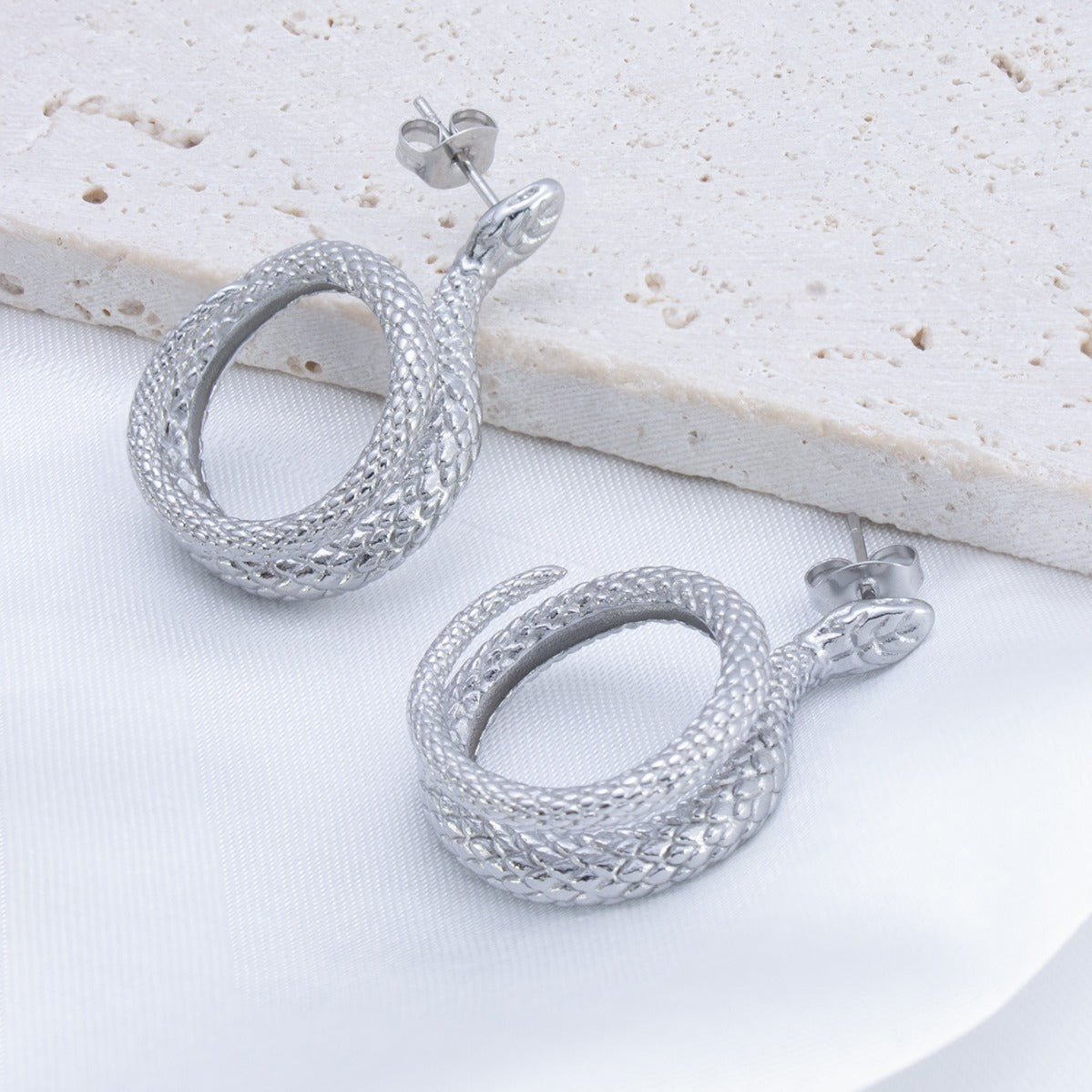 Women's Snake Stainless Steel Retro Personalized Trendy Earrings