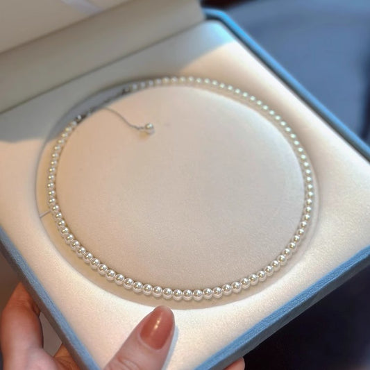 Sense Design Simple Adjustable Ball Clavicle Necklaces