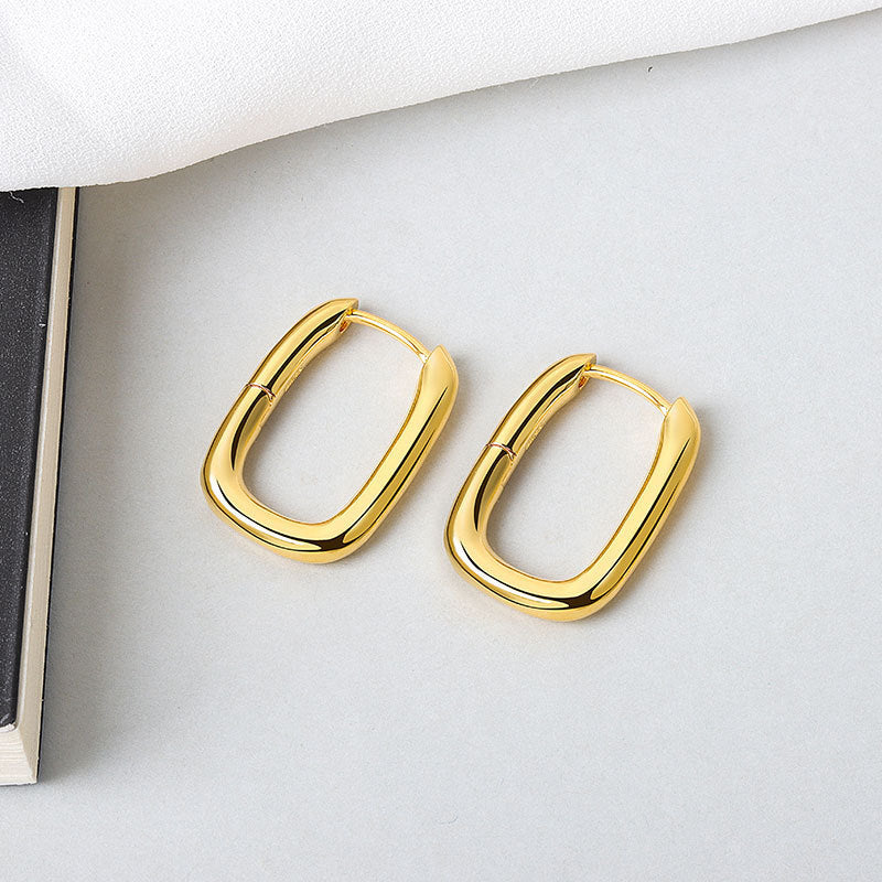 Oval Geometric Ear Female Ornament Design Rings