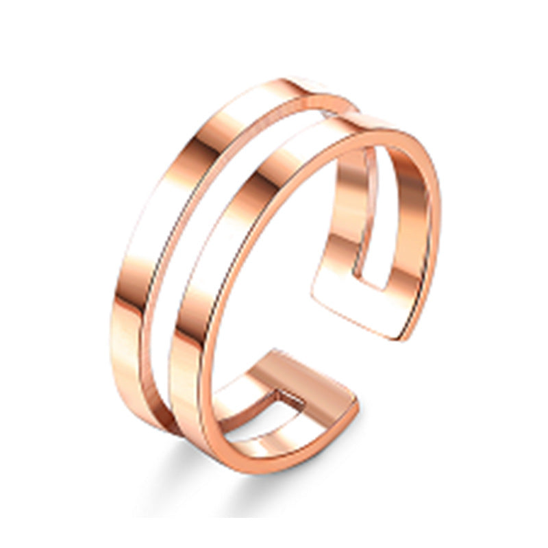 Adjustable Titanium Steel Popular Stainless Couple Rings