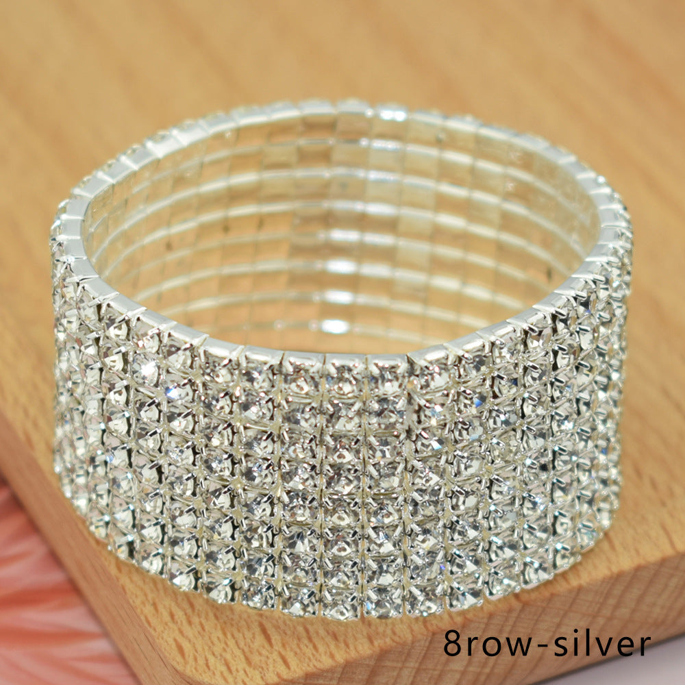 Bridal Ornament Rhinestone Exaggerated Korean Simple Bracelets