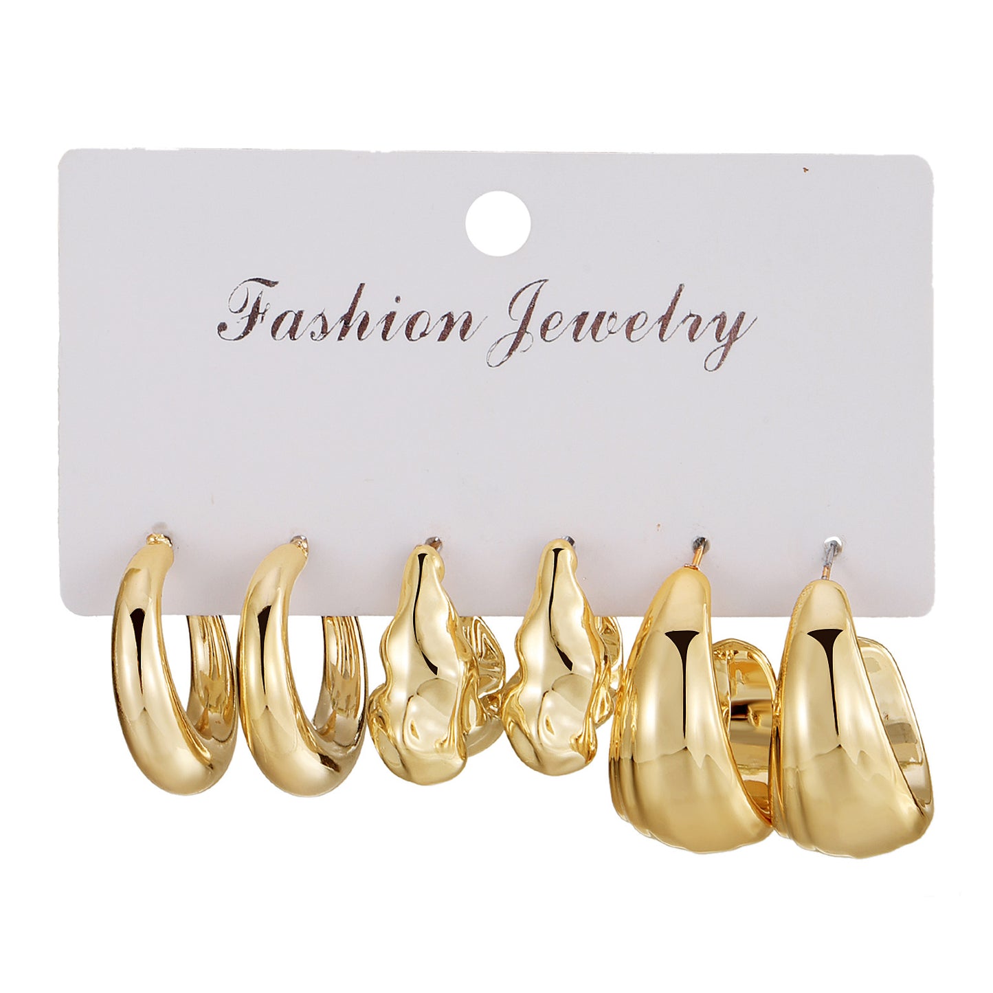 Creative Fashion Flattering Electroplated Shaped Twist Earrings