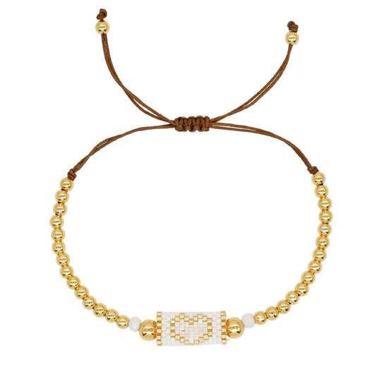Bohemian Style Colorful Small Bead Beads Light Luxury Bracelet