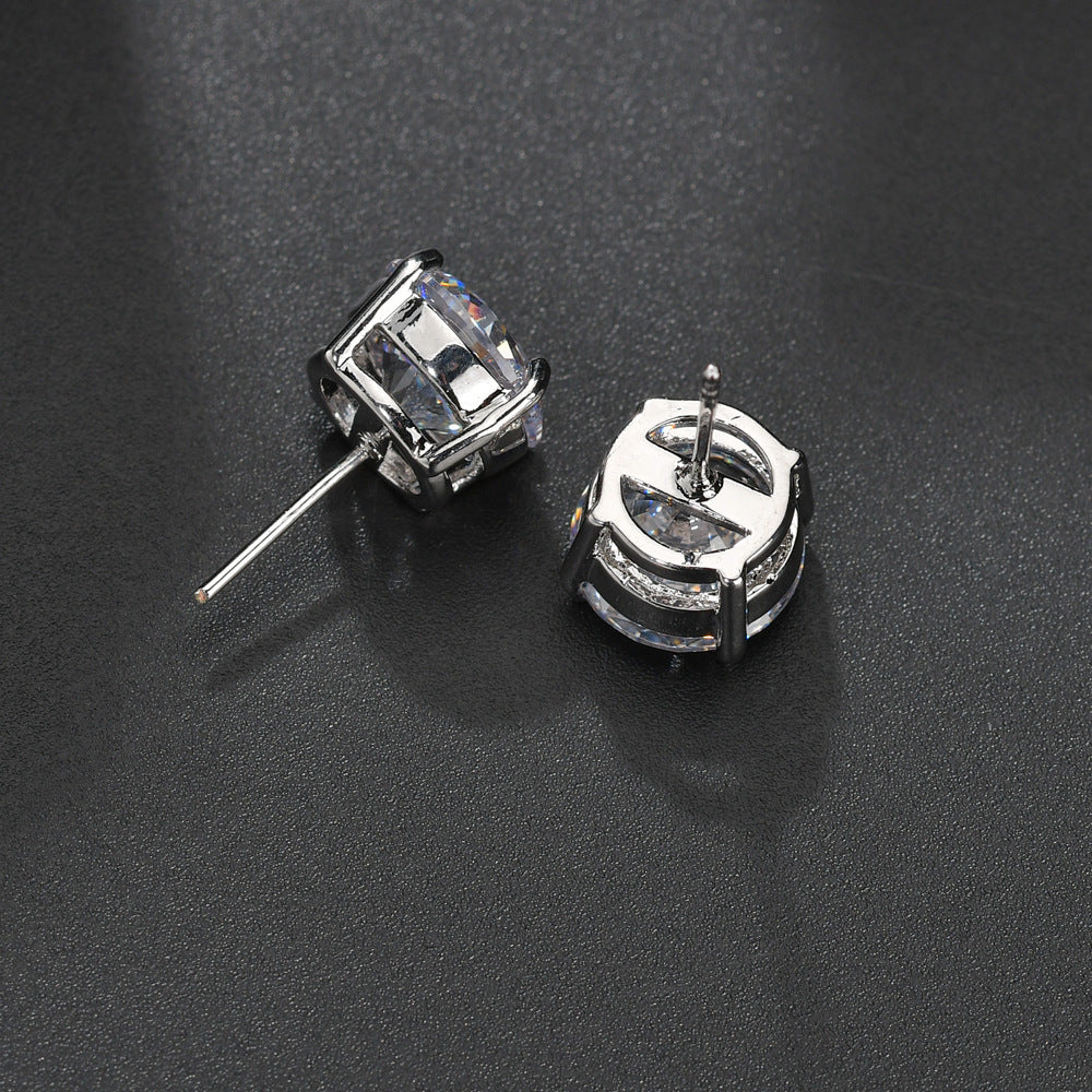 Simple Wild Source Electroplated Thick Palladium Earrings